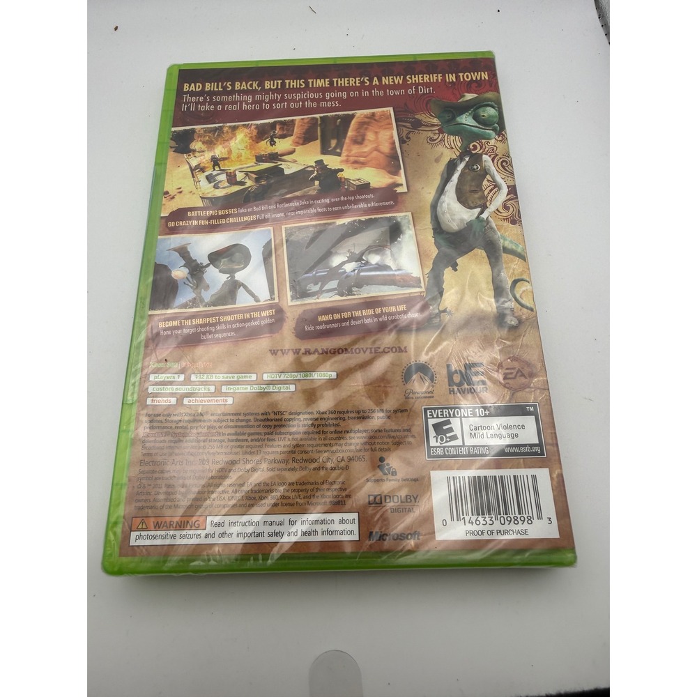 Rango The Video Game Xbox 360 EA Paramount New Factory Sealed NTSC - Picture 3 of 3